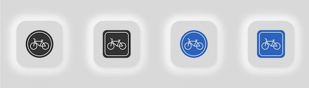 Bike path sign icon bicycle illustration symbol transport vector