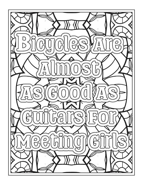 Bike Quotes Coloring Pages for Kdp Coloring Pages