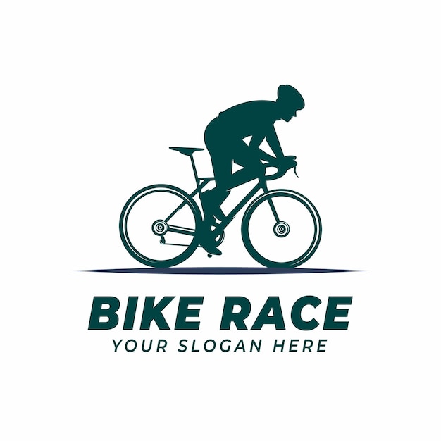 Bike race logo design template for championship logos