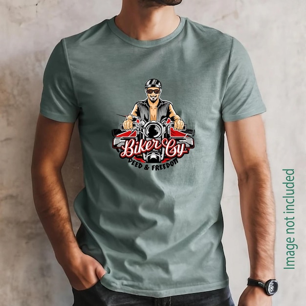 Vector bike rider t-shirt ontwerp