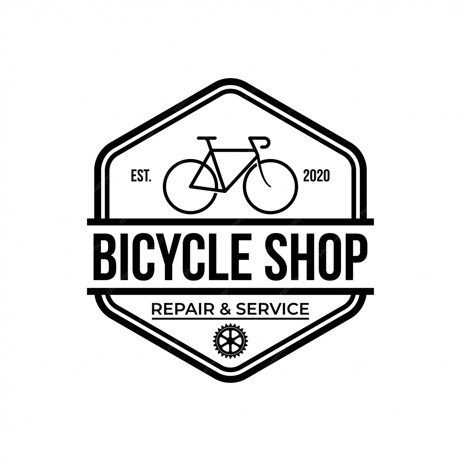 Premium Vector | Bike shop service badge logo