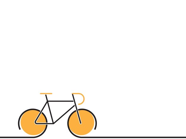 BIKE vector with yellow  wheel