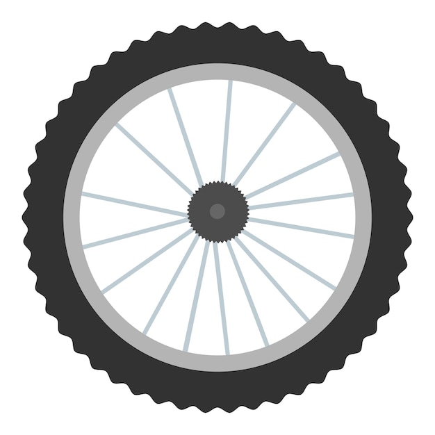 Icona della ruota di bicicletta vettore cartone animato attrezzatura sportiva allenamento di gara