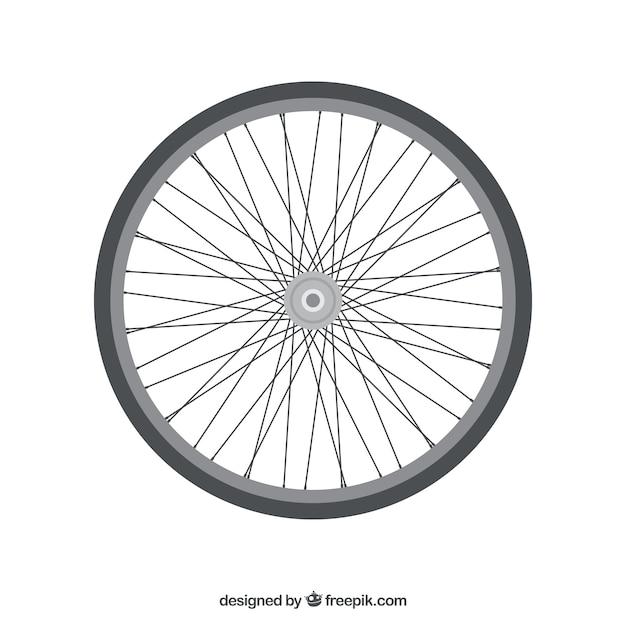 Bike wheel and spokes.