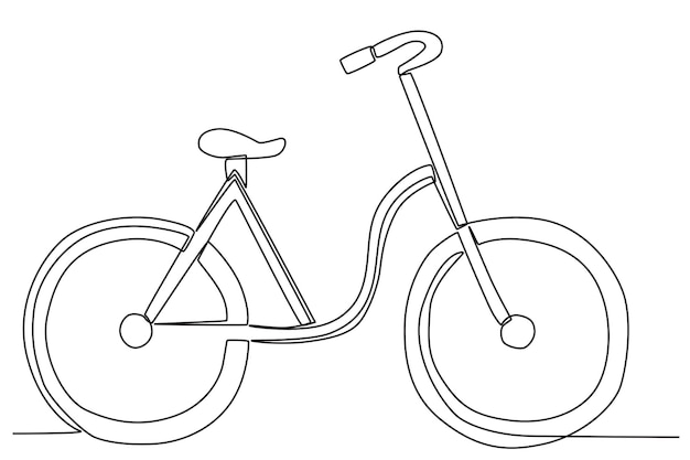 ハンドルバーの高い自転車 世界自転車デーの線画