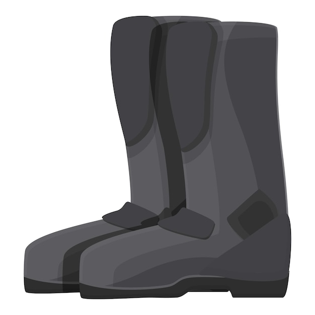 Biker boots icon cartoon vector safety equipment motorbike suit