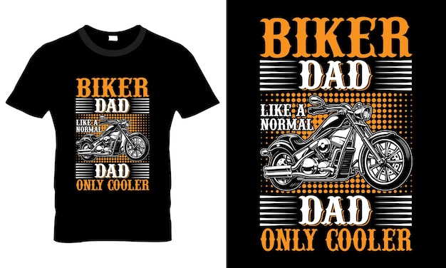 Vettore biker dad life un padre normale solo un design di maglietta più figo