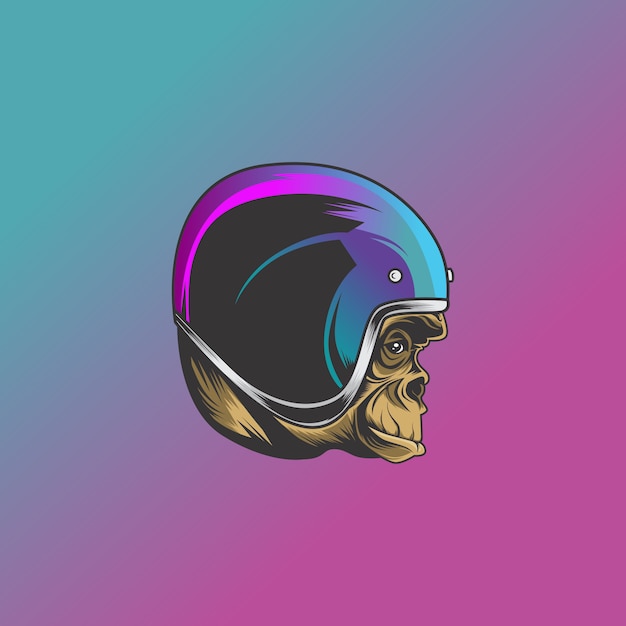 Vector biker monkey