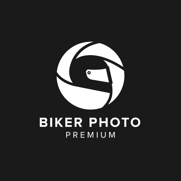 Vector biker photography logo vector icon illustration