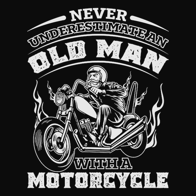 Biker quotes zeggen t-shirt design, motorfiets vectorelementen.