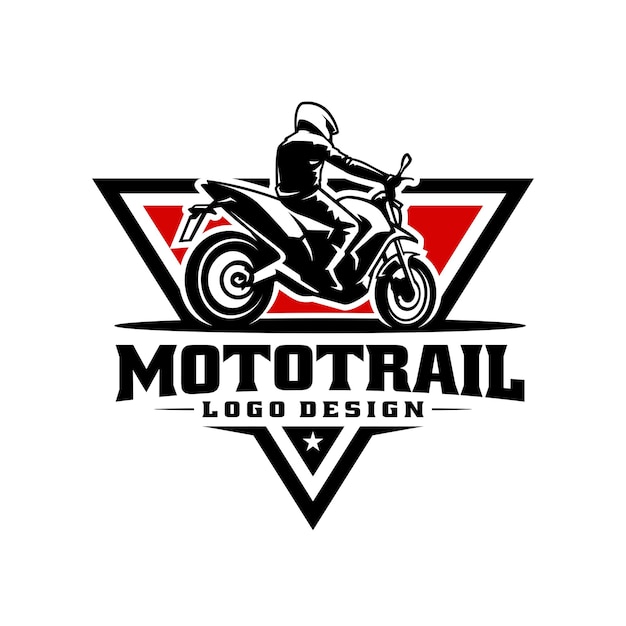 Biker rijden avontuur motor illustratie logo vector