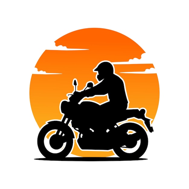 Biker rijden motorfiets illustratie vector