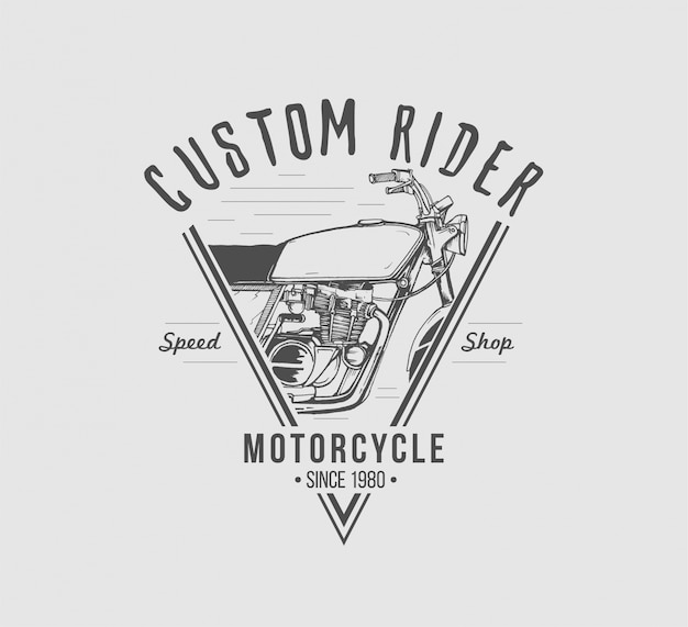 Vector biker set logo motorfiets