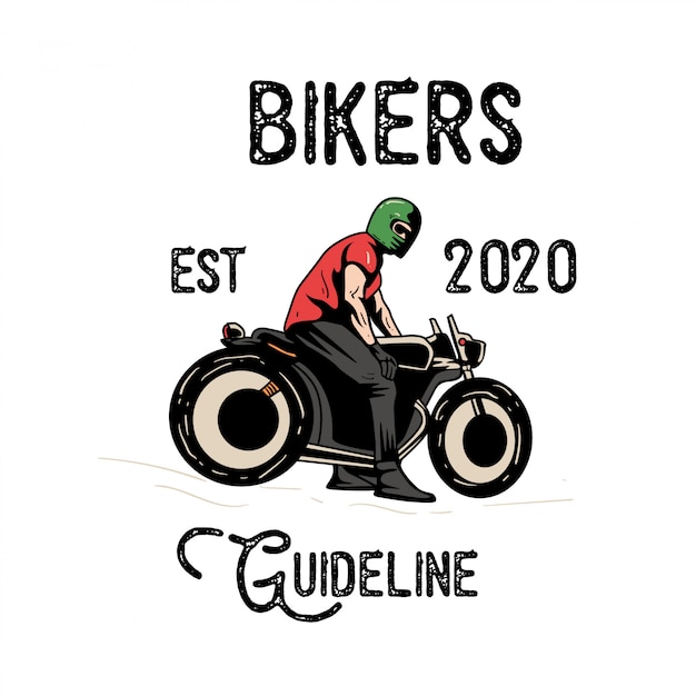Bikers logo ontwerp vintage