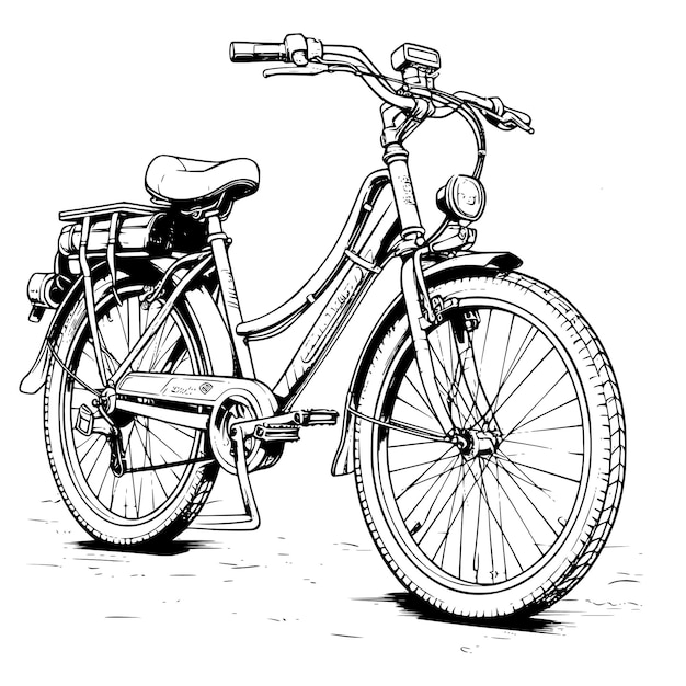 Bikes Coloring Page Drawing For Kids