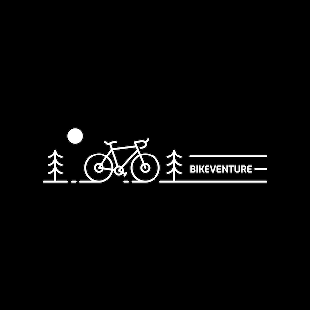 Bikeventure 2 monoline-illustratie