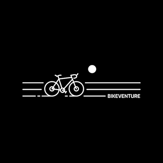 Bikeventure 3 모노라인 일러스트레이션