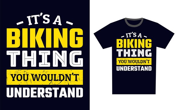 Biking T Shirt Design Template Vector