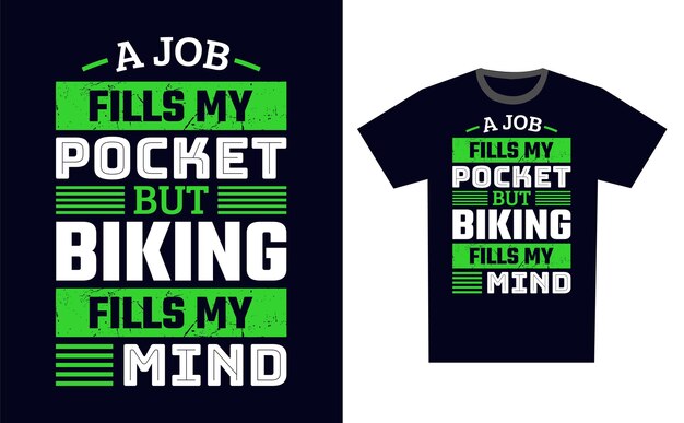 Biking T-shirt ontwerp sjabloon vector