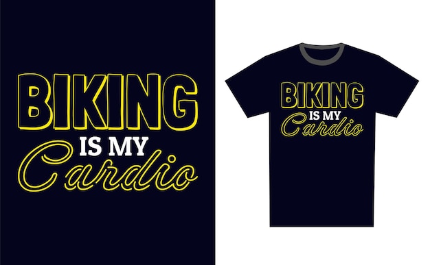 Biking T-shirt ontwerp sjabloon vector