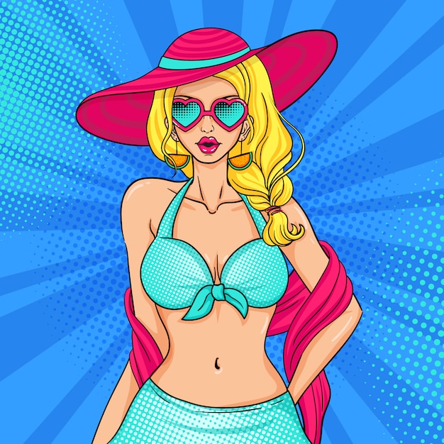 Bikini Hot Women Pop art