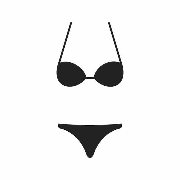 Vector bikini icon flat style on white background