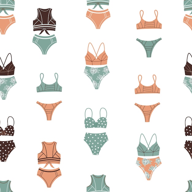 Bikini seamless pattern.