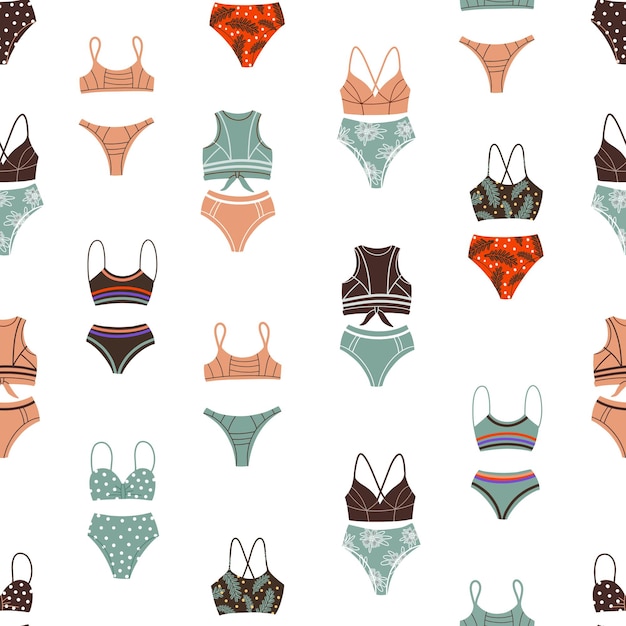 Bikini seamless pattern.