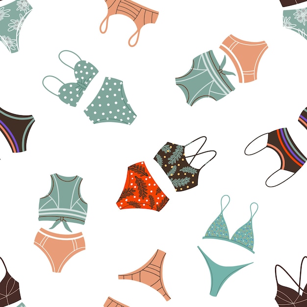 Bikini seamless pattern.