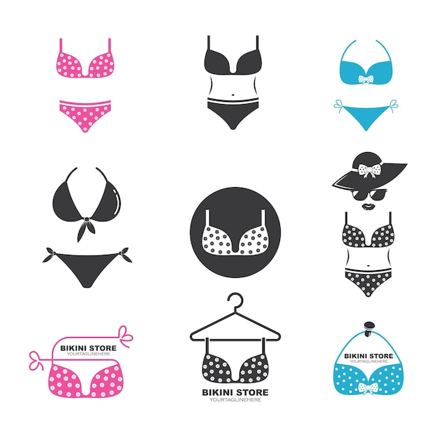 Vector bikini vector icon illustration design