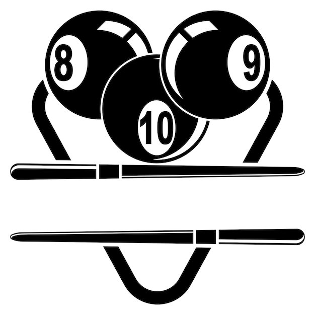 Biljart logo pictogram vector illustratie sjabloonontwerp