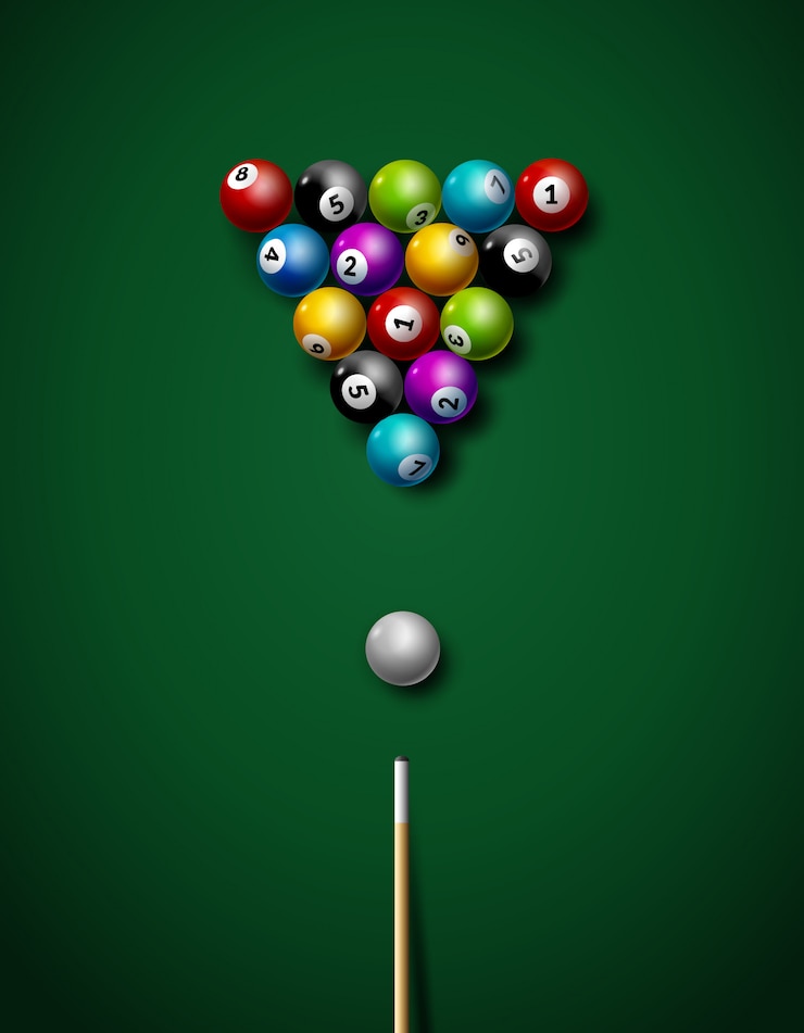 Vector biljartspel sport concurrentie vrije tijd illustratie.