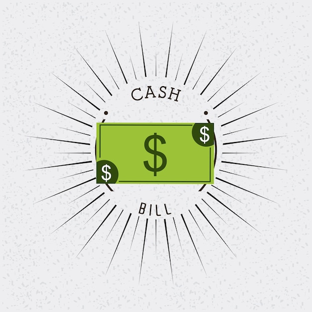 Bill icon. bank and money design. vector graphic