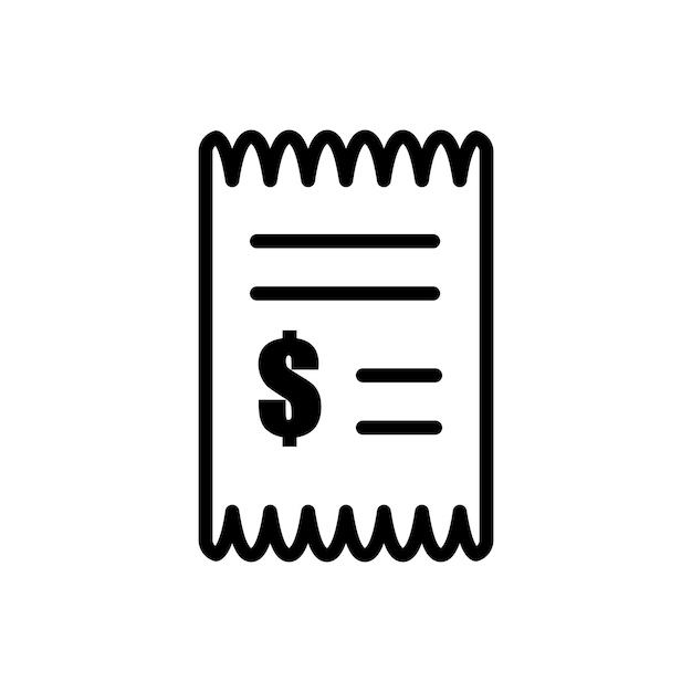 Vector bill icon design vector template