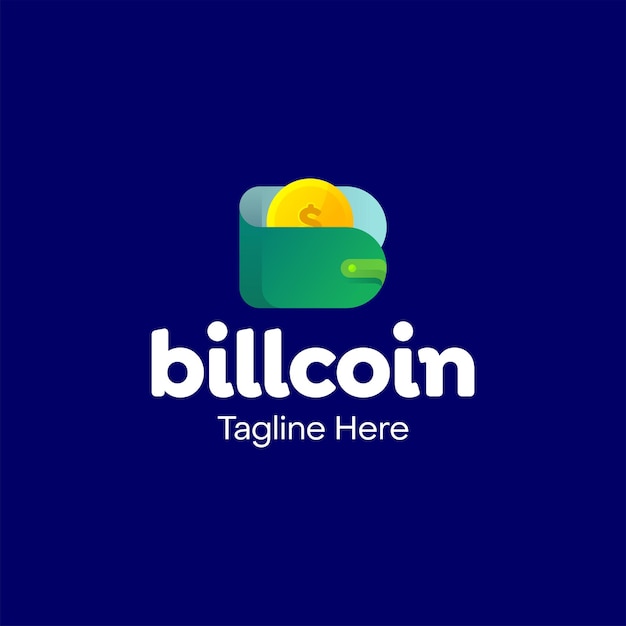 Bill wallet coin logo design
