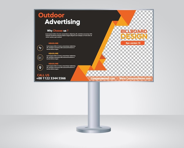 Vector billboard banner for outdoor advertising