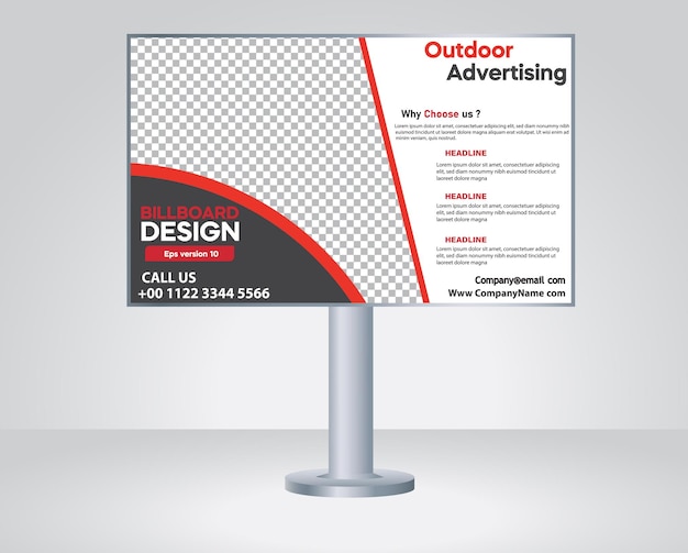 Vector billboard banner for outdoor advertising