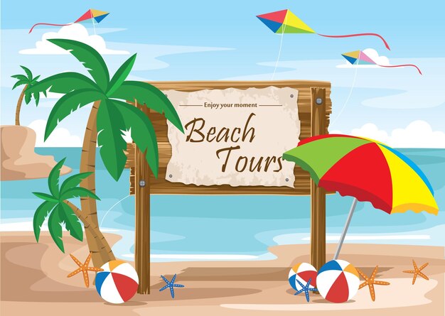 Billboard Beach vector