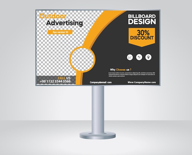 Vector billboard outdoor advertising banner design