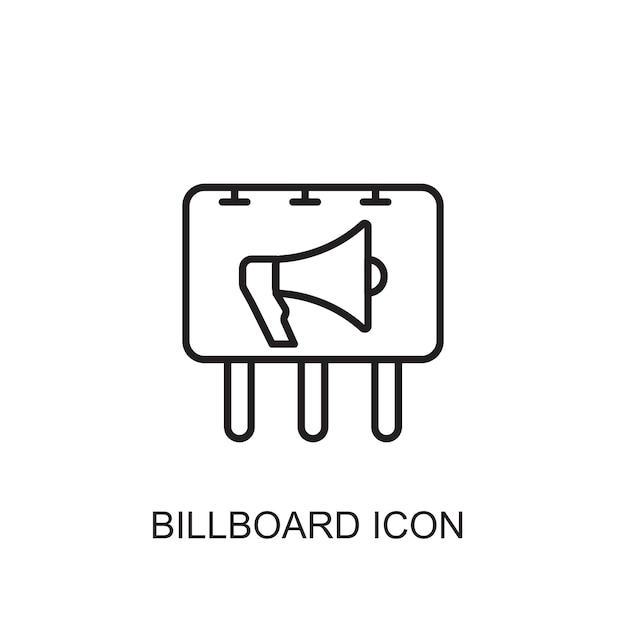 Billboard vector icon icon