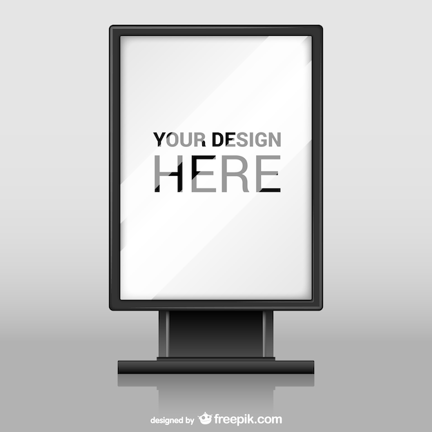 Vector billboard with glass texture vector