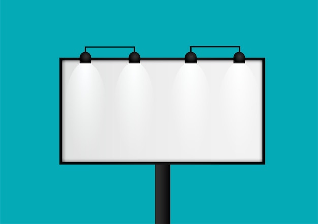 billboard with spotlights