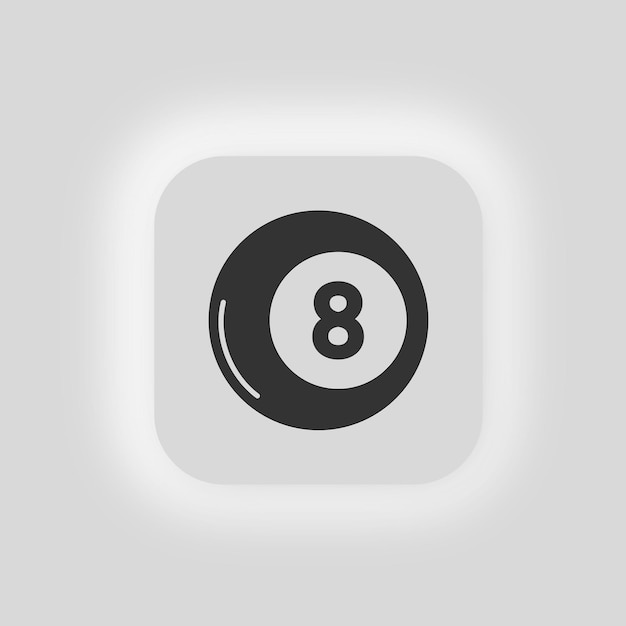 Billiard 8 ball icon active hobby illustration symbol game vector