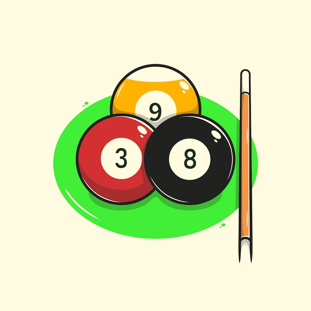 Vector billiard ball illustration