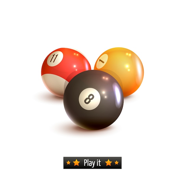 Billiard balls isolated