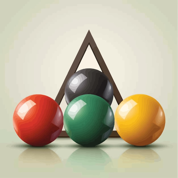 Billiard_balls_triangle_isolated_on_green