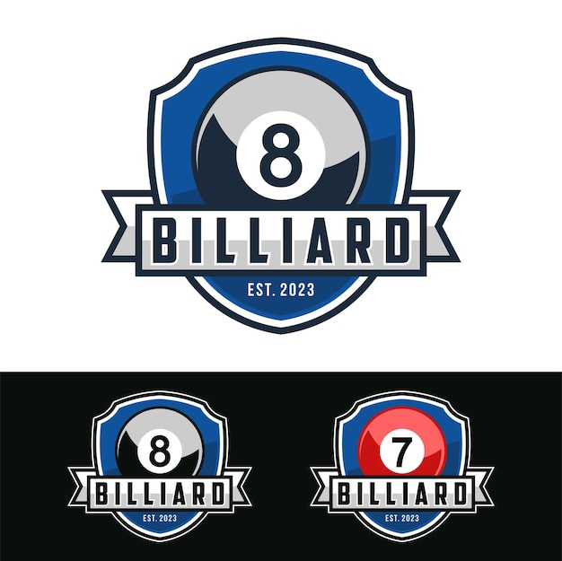 Billiard club Logo Template Design Sports label vector illustration