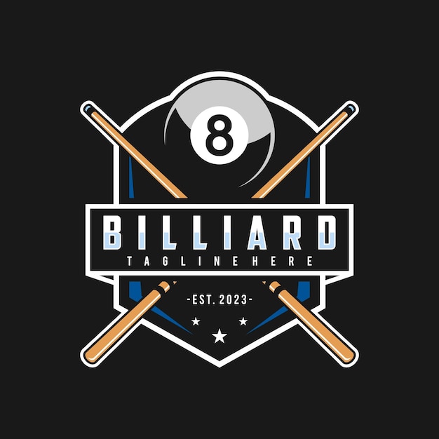 Billiard club Logo Template Design Sports label vector illustration