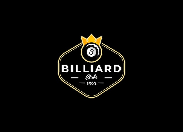 Vector billiard club logo template design