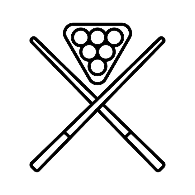 Billiard Icon Vector Design Template (Vectorontwerp sjabloon voor biljartpictogrammen)